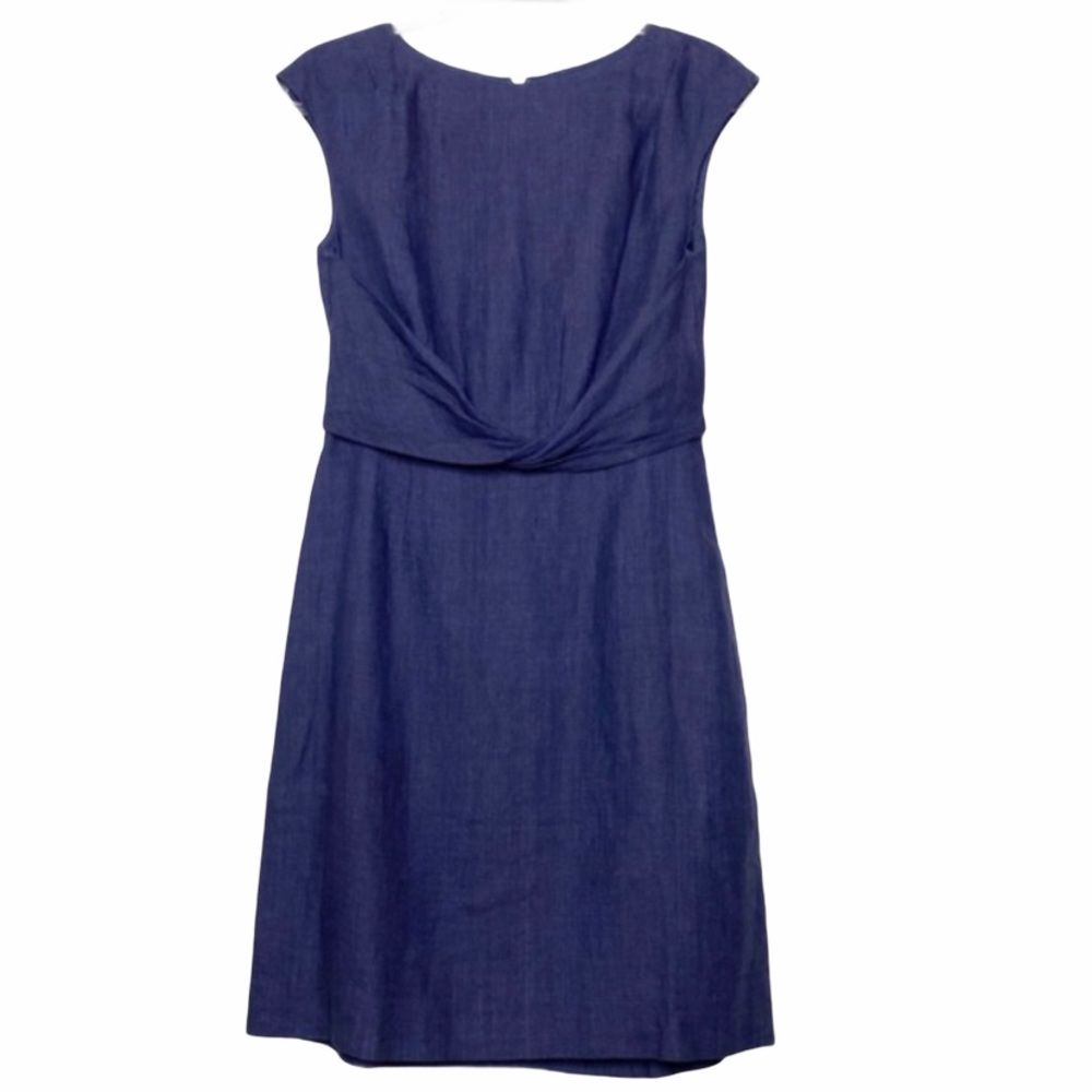 J. Crew Factory Navy Blue Sleeveless Linen Dress‎